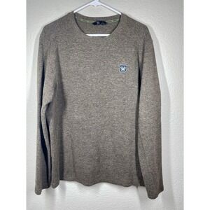 Vortex Brown Knit Shirt Sz Medium Thermal Long Sleeve Men's Comfort Layer